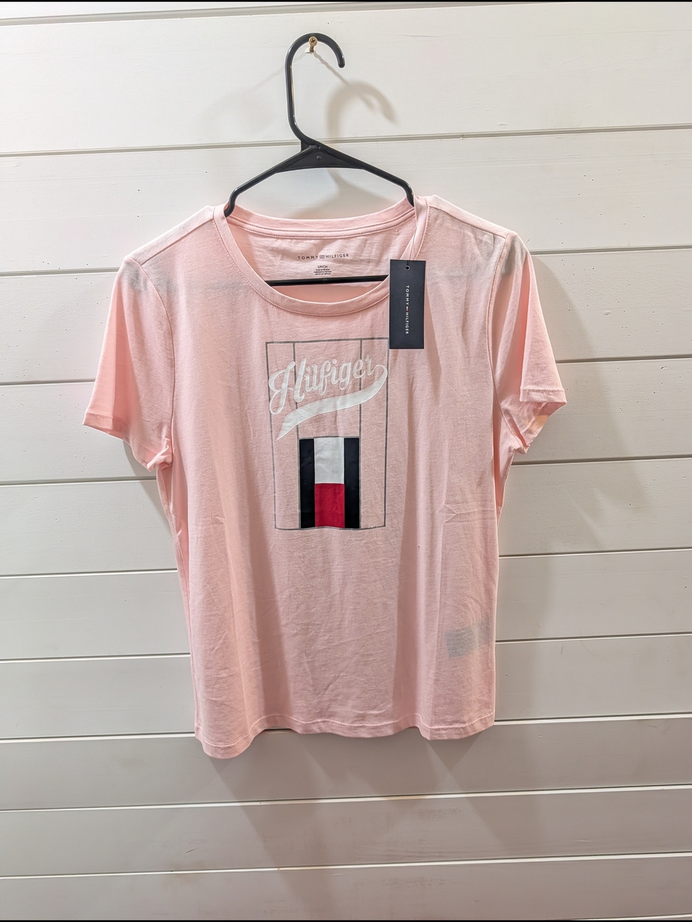 Tommy Hilfiger Light Pink Logo Tee with Tag